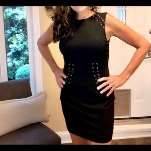 CACHE Corset Style Cut-Out Back Dress LBD